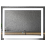HOMCOM Illuminated LED Bathroom Vanity Mirrors with Lights Modern Makeup Wall Mirror