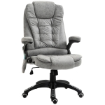 Vinsetto Ergonomic Vibrating Executive Massage Office Chair, with Wheels, Adjustable Height, Micro Fiber - Grey