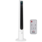 HOMCOM 46.5" Tower Fan Freestanding Cooling Oscillating Fan for Bedroom, 3 Speeds, 12-Hour Timer, LED Display, Remote Control, White