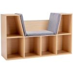 HOMCOM Toy Chest Kids Cabinet Storage Organizer Shelf for Toys Clothes Books Natural