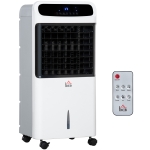 HOMCOM 32" Mobile Air Cooler, 3-In-1 Evaporative Ice Cooling Fan Water Conditioner Humidifier Unit with Remote, Timer, Oscillating, LED Display, 3.2gal Water Tank for Home Office Bedroom