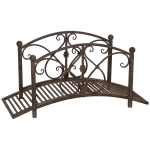 Outsunny Garden Bridge, Decorative Classic Backyard Pond Bridge with Safety Railings