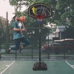 Soozier 120“H Adjustable Portable Youth Kids Basketball Hoop System Stand Outdoor