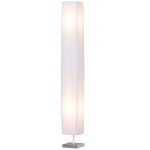 HomCom 48" Modern Free Standing Rectangle Floor Lamp with Linen Shade - White