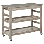 HOMCOM Kitchen Cart, Rolling Kitchen Island Utility Trolley with Stainless Steel Top