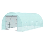 Outsunny 20' x 10' x 7' Freestanding High Tunnel Walk-in Garden Greenhouse Kit - Green