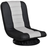 HOMCOM 360 Degree Swivel Game Chair Folding Floor 5-Position Adjustable Lazy Chair - Grey