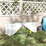 Outsunny 118" x 39" x 32" Transparent PVC Mini Tunnel Greenhouse Garden Green Grow Shed Portable Plant Flower Warm House Steel Frame Zipped Doors(c-2)