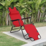 Outsunny Folding Chaise Lounge Chair Portable Adjustable Recliner Sun Lounger Outdoor Garden Reclining Seat with Beige(c-3)
