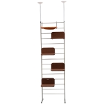 Pawhut 114" Modern Cat Tree Floor-to-Ceiling Adjustable Staggered Climbing Cat Tree Tower