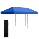Outsunny 10' x 20' Heavy Duty Cathedral Top Pop-Up Canopy Tent w/ Carrying Bag, Dark Blue
