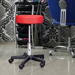 HOMCOM Adjustable Massage Stool Spa Beauty Salon Chair 360 Degrees Swivel Gas Lift PU Leather White(c-6)