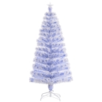 HOMCOM Pre-lit Fiber Optic 5' Tree Artificial Christmas Tree Multicolor LED Star Lights