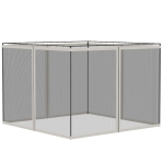 Outsunny Universal Replacement Mesh Sidewall Netting for 10' x 10' Gazebos and Canopy Tents with Zippers, (Sidewall Only) White