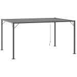 Outsunny 13' x 10' Outdoor Louvered Pergola Patio Aluminum Gazebo with Adjustable Roof, Grey