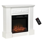 HOMCOM 30" 1400W Freestanding Energy Efficient Electric Fireplace Heater with Mantel - Beige