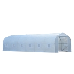 Outsunny 26' x 10' Large Outdoor Heavy Duty Walk-In Greenhouse - White