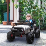 Aosom Kids Electric Ride On Compatible 12V Battery-powered Car Mercedes Benz G500 Toy with Parental Remote Control Music Lights MP3(c-4)
