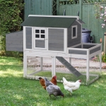 PawHut 63''Wooden Chicken Coop Hen Hutch Poultry House Nesting Cage Planting Box