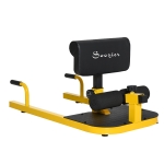 Soozier Deep Squat Machine, Abs Abdominal Exercise, Leg Workout, Full Body Strength Trainer with Anti-Skid Measures, Soft EVA Cover for Home Gym Fitness, Yellow