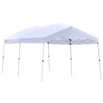 Outsunny 20' x 10' Outdoor Pop Up Canopy Tent Gazebo with 3-Level Adjustable Legs, Roller Bag, & UV-Fighting Canopy