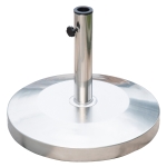 Outsunny 19" Round 55 lb Stainless Steel Outdoor Patio Umbrella Stand Base
