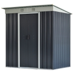 Outsunny 6' x 4' Backyard Garden Tool Storage Shed with Lockable Door, 2 Air Vents & Steel Construction