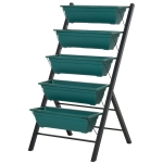 Outsunny 5-Level Raised Garden Bed Plant Stand with Drainage Holes, Space-Saving Design for Outdoor Use