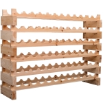 HOMCOM 72 Bottle Stackable Modular Free Standing Wine Rack Storage Stand Display Shelves,Wobble-Free,6-Tier