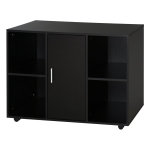 Vinsetto Multipurpose Filing Cabinet Printer Stand with an Interior Cabinet, 2 Shelves, Printers/Scanner Area, Black