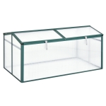 Outsunny 51" Aluminum Vented Cold Frame Mini Greenhouse Kit - Silver/Green/Transparent