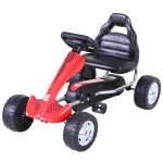 Aosom Pedal Powered Go Kart Racer for Kids - Red