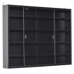 HOMCOM 5-story Wall Shelf Display Cabinet w/2 Glass Doors and 4 Adjustable Shelves
