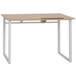 HOMCOM Computer Table with Small Adjustable Angle Tabletop Home Office Desk Oak Wood Grain