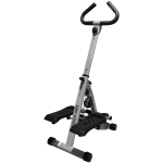 Soozier Adjustable Stepper Aerobic Ab Exercise Fitness Workout Machine with LCD Screen & Safety Handlebars - Grey