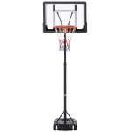 Soozier Basketball Stand 5.1ft-6.9ft Adjustable Basketball Hoop w/ 33Inch Backboard