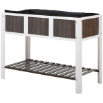 Outsunny 47" x 23" x 35" Wooden Raised Garden Planter Bed with Spacious Area for Planting, Storage Shelf & Versatile Use