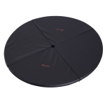 Soozier 5' x 2" Round Folding Portable Pole Dance Crash Mat - Black