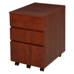 HOMCOM 3 Drawer Storage Cabinet, Mobile File Cabinet Under Desk with Wheels, Printer Stand for Home Office, Brown