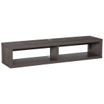 HOMCOM Wall Mounted Media Console Floating Storage Shelf for Living Room or Home Office, Dark Grey