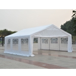 Outsunny 20'x20' Heavy-duty Large Outdoor Carport Garage Wedding Party Event Tent Patio Gazebo Canopy with Removable Sidewall, White