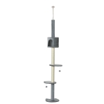 PawHut 110" Adjustable Cat Tree 4-Tier Activity Center w/ Condo Post Hanging Ball