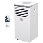 HOMCOM 10000 BTU Mobile Portable Air Conditioner for Home Office Cooling, Dehumidifier, and Ventilating with Remote Control, White