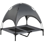 PawHut 36" x 30" Elevated Portable Dog Cot Cooling Pet Bed with UV Protection Canopy Shade