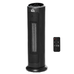 HOMCOM 2-In-1 Portable Electric Tower Heater, Oscillating Space Heater with 12H Timer, Three Heating Modes(High, Low, Fan), 750/1500W, for Indoor Use, Black