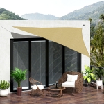 Outsunny Sun Shade Sail Triangle 16.4ft UV Top Outdoor Lawn Patio Shelter Canopy