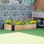 Outsunny 63" x 31.5" Raised Garden Bed with Metal Corner Bracket, Easy to Install Planter Box for Growing Vegetables, Flowers, Fruits, Herbs, and Succulents