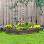 Outsunny 48" x 48" Raise Garden Bed Kit, Planter Box Above Ground for Flowers/Herb/Vegetables Outdoor Garden Backyard with Easy Assembly, Brown