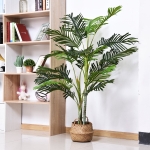 Outsunny 6FT Artificial Bamboo Tree Fake Decorative Plant with Nursery Pot for Indoor Outdoor Décor(c-1)