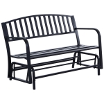 Outsunny 50" Outdoor Patio Swing Glider Bench Chair - Black